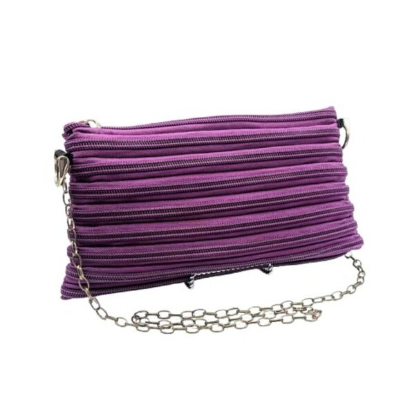 Bam Bags Purple Original Zipper Handbag - Picture 2 of 9